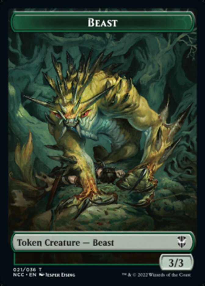 Beast // Saproling Double-Sided Token [Streets of New Capenna Commander Tokens] - Magic: The Gathering - Card Brawlers | Quebec | Canada |