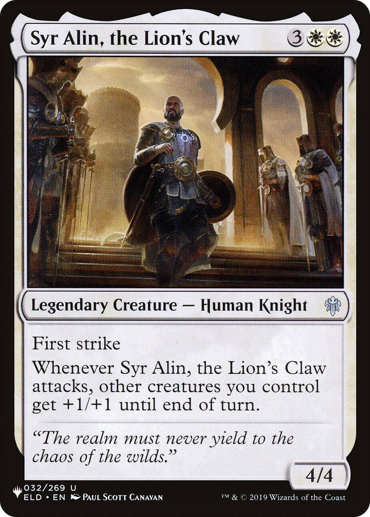 Syr Alin, the Lion's Claw [The List] - Magic: The Gathering - Card Brawlers | Quebec | Canada |