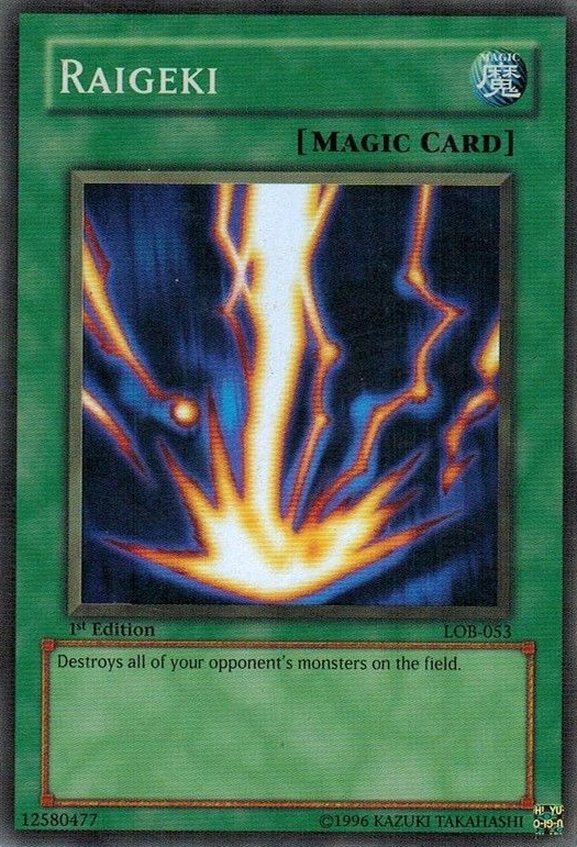 Raigeki [LOB-053] Super Rare - Yu-Gi-Oh! - Card Brawlers | Quebec | Canada |