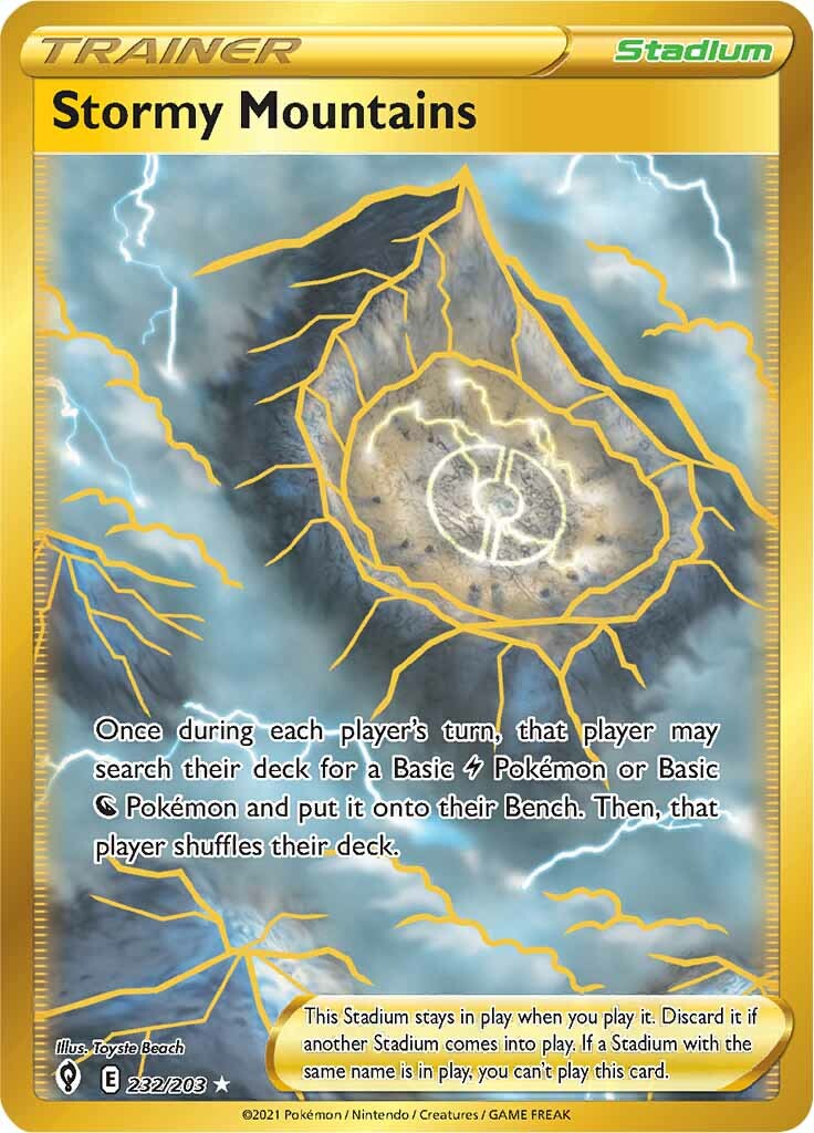 Stormy Mountains (232/203) [Sword & Shield: Evolving Skies] - Pokémon - Card Brawlers | Quebec | Canada |