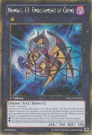 Number 13: Embodiment of Crime [PGLD-EN023] Gold Secret Rare - Yu-Gi-Oh! - Card Brawlers | Quebec | Canada |