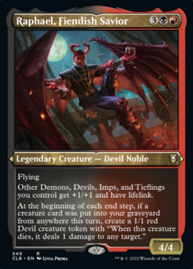 Raphael, Fiendish Savior (Foil Etched) [Commander Legends: Battle for Baldur's Gate] - Magic: The Gathering - Card Brawlers | Quebec | Canada |