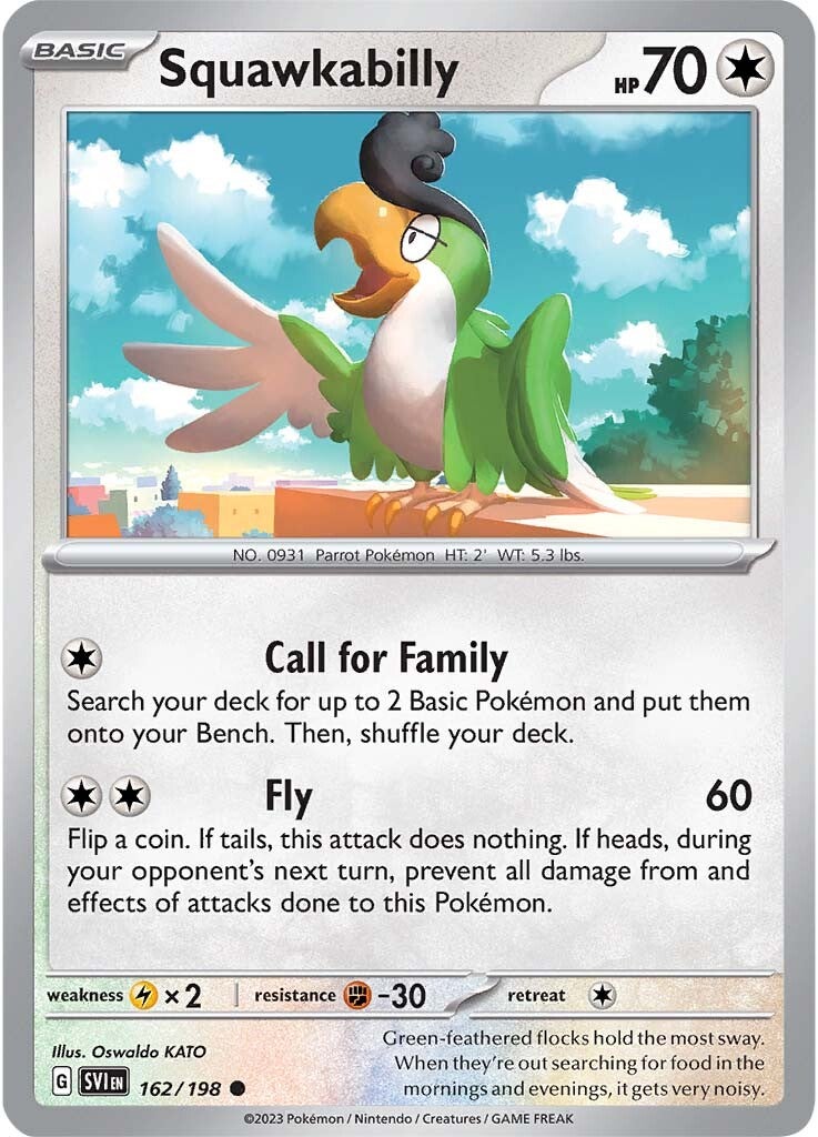 Squawkabilly (162/198) [Scarlet & Violet: Base Set] - Pokémon - Card Brawlers | Quebec | Canada |