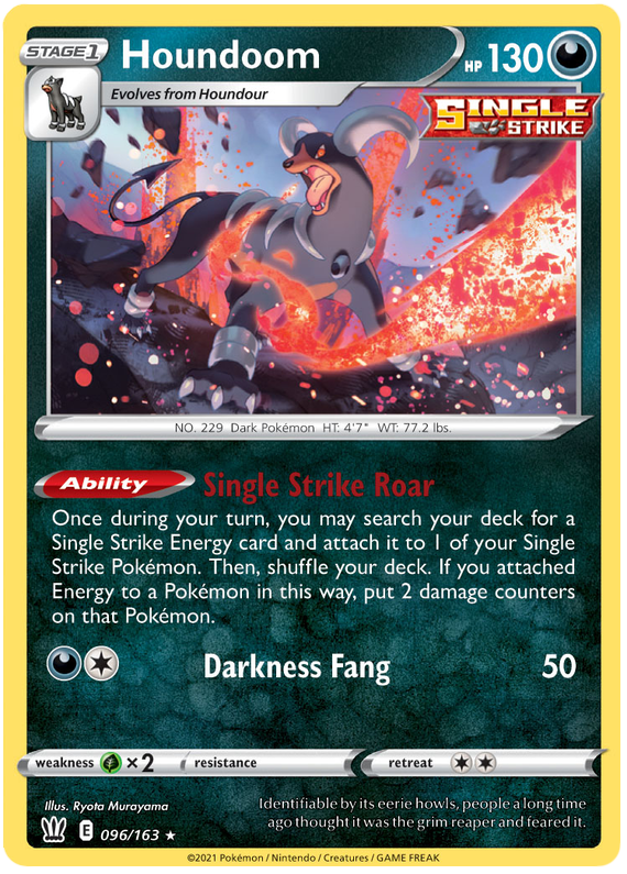 Houndoom (096/163) [Sword & Shield: Battle Styles] - Pokémon - Card Brawlers | Quebec | Canada |