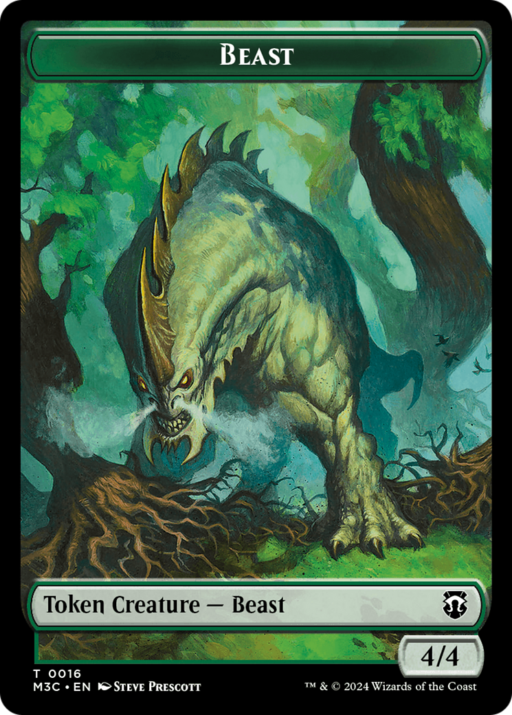 Elephant (Ripple Foil) // Beast (0016) Double-Sided Token [Modern Horizons 3 Commander Tokens] - Magic: The Gathering - Card Brawlers | Quebec | Canada |