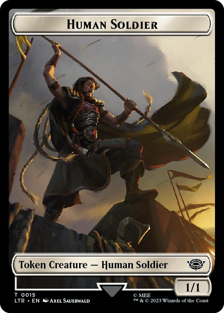 Human Soldier (0015) // Food (0022) Double-Sided Token (Surge Foil) [The Lord of the Rings: Tales of Middle-Earth Tokens] - Magic: The Gathering - Card Brawlers | Quebec | Canada |