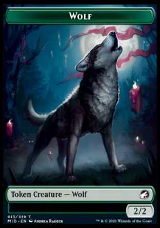 Wolf // Bird Double-Sided Token [Innistrad: Midnight Hunt Tokens] - Magic: The Gathering - Card Brawlers | Quebec | Canada |