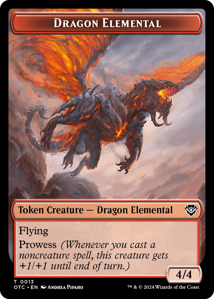 Dragon Elemental // Treasure Double-Sided Token [Outlaws of Thunder Junction Commander Tokens] - Magic: The Gathering - Card Brawlers | Quebec | Canada |