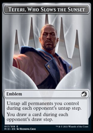 Wolf // Teferi, Who Slows the Sunset Emblem Double-Sided Token [Innistrad: Midnight Hunt Tokens] - Magic: The Gathering - Card Brawlers | Quebec | Canada |