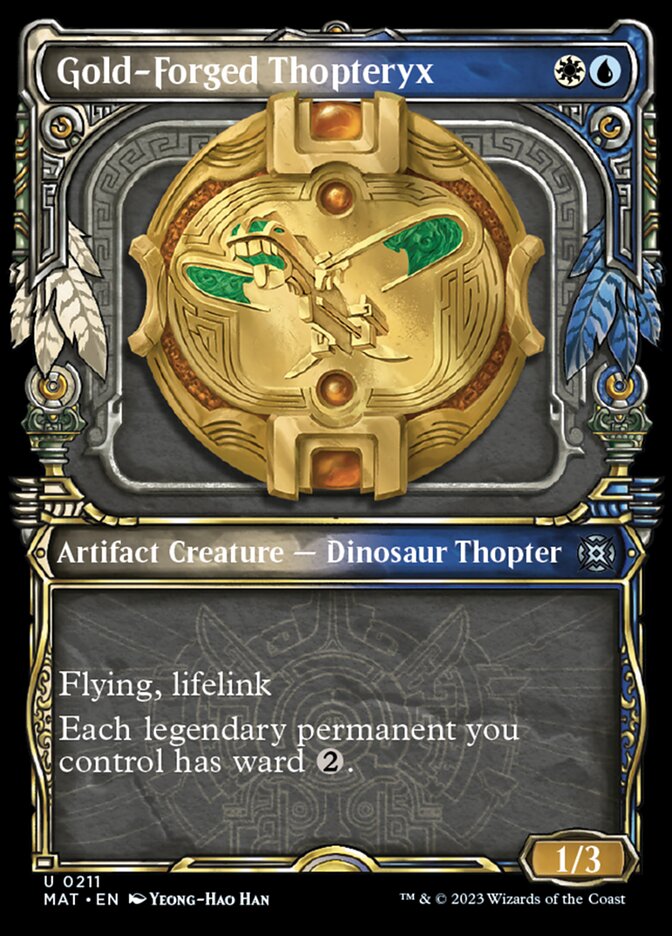 Gold-Forged Thopteryx (Showcase Halo Foil) [March of the Machine: The Aftermath] - Magic: The Gathering - Card Brawlers | Quebec | Canada |