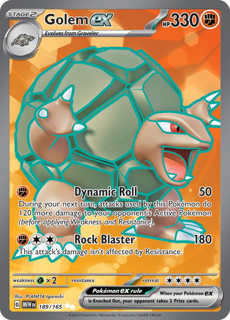 Golem ex (189/165) [Scarlet & Violet 151] - Pokémon - Card Brawlers | Quebec | Canada |