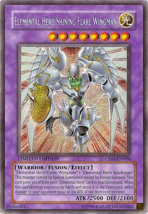 Elemental HERO Shining Flare Wingman (CT03-EN004) Secret Rare