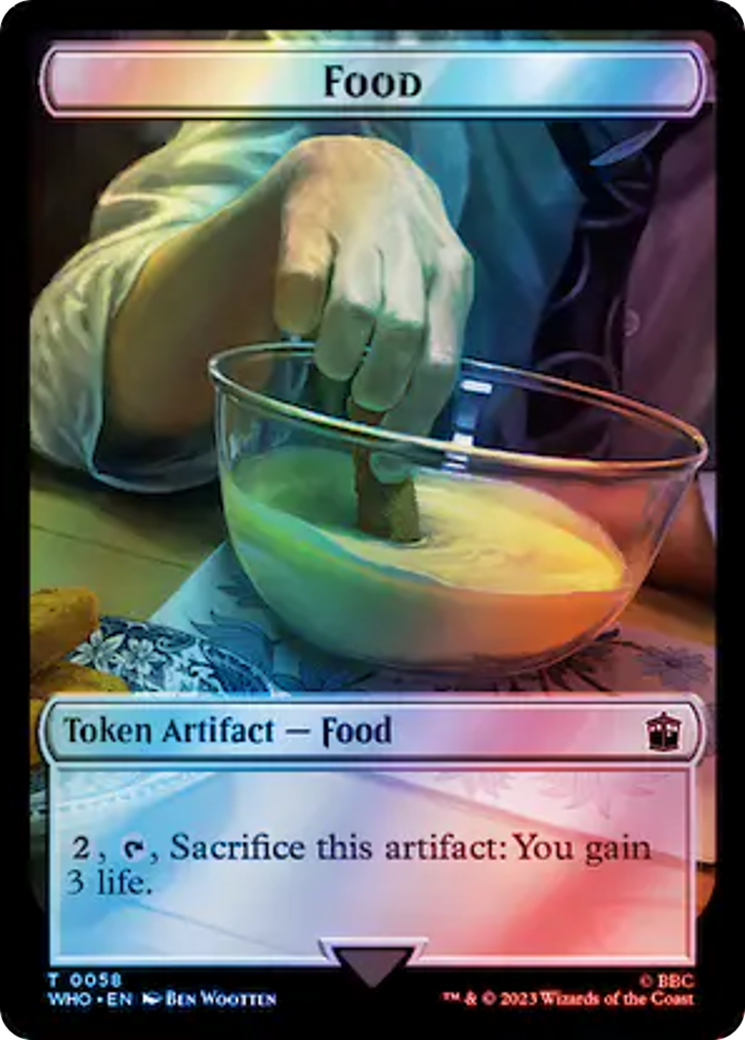 Human (0038) // Food (0058) Double-Sided Token (Surge Foil) [Doctor Who Tokens] - Magic: The Gathering - Card Brawlers | Quebec | Canada |