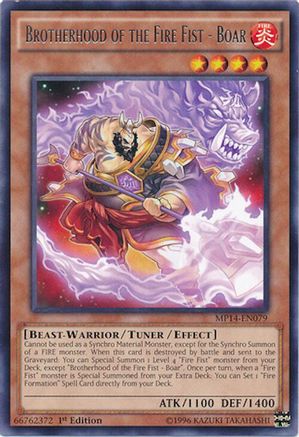 Brotherhood of the Fire Fist - Boar [MP14-EN079] Rare - Yu-Gi-Oh! - Card Brawlers | Quebec | Canada |