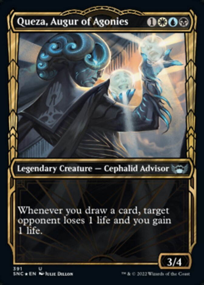 Queza, Augur of Agonies (Showcase Golden Age Gilded Foil) [Streets of New Capenna] - Magic: The Gathering - Card Brawlers | Quebec | Canada |