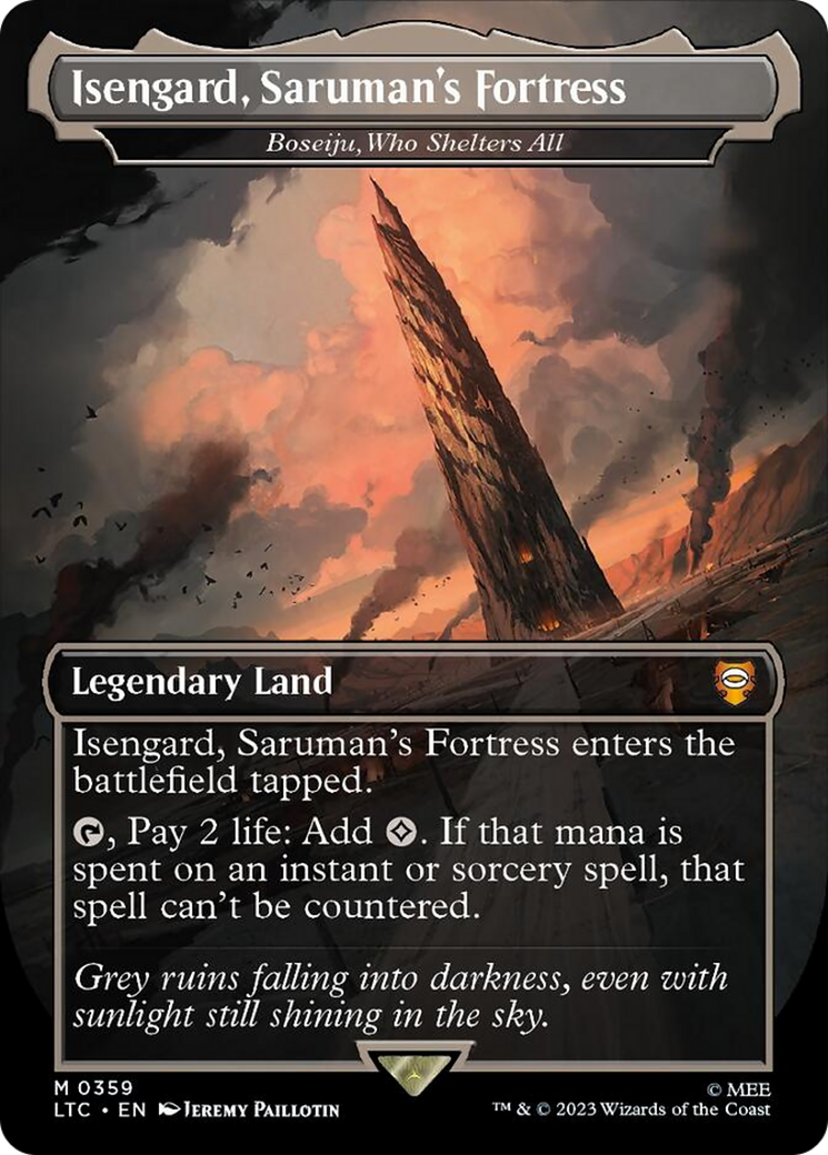 Isengard, Saruman's Fortress - Boseiju, Who Shelters All [The Lord of the Rings: Tales of Middle-Earth Commander] - Magic: The Gathering - Card Brawlers | Quebec | Canada |