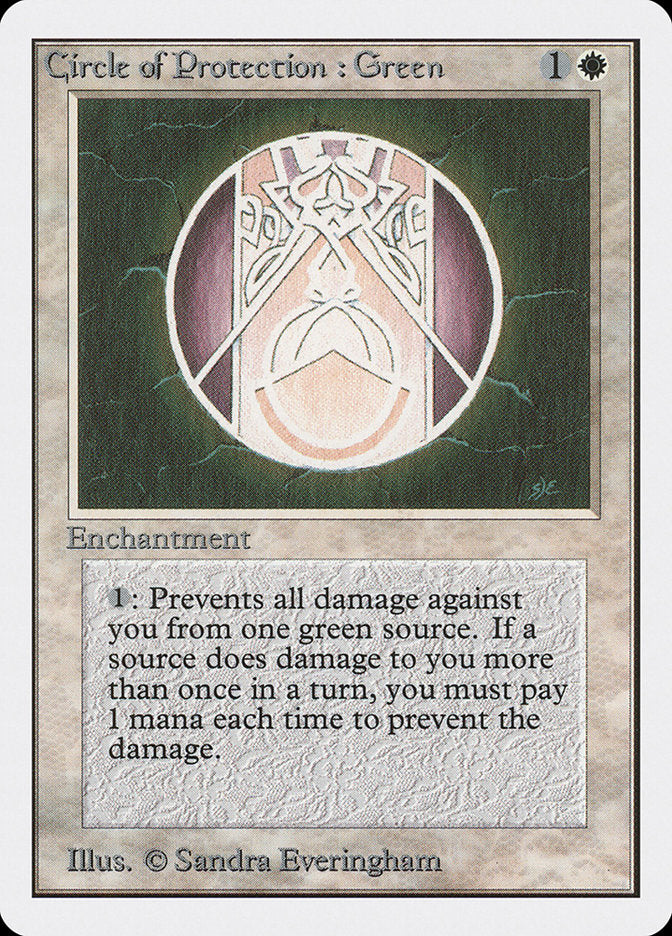 Circle of Protection: Green [Unlimited Edition] - Magic: The Gathering - Card Brawlers | Quebec | Canada |