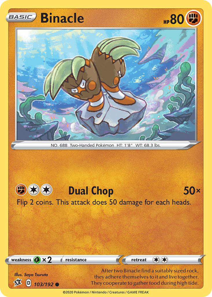 Binacle (103/192) [Sword & Shield: Rebel Clash] - Pokémon - Card Brawlers | Quebec | Canada |