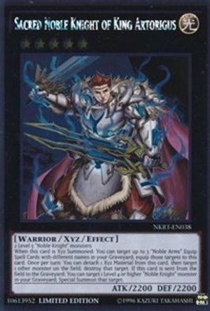 Sacred Noble Knight of King Artorigus [NKRT-EN038] Platinum Rare - Yu-Gi-Oh! - Card Brawlers | Quebec | Canada |