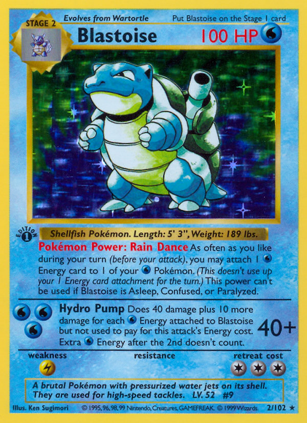 Blastoise (2/102) (Shadowless) [Base Set 1st Edition] - Pokémon - Card Brawlers | Quebec | Canada |