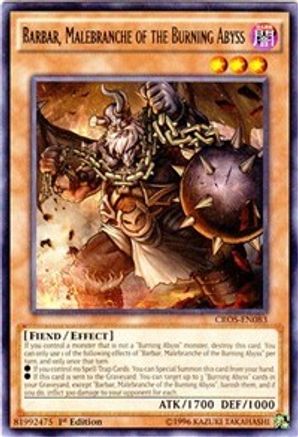 Barbar, Malebranche of the Burning Abyss [CROS-EN083] Rare - Yu-Gi-Oh! - Card Brawlers | Quebec | Canada |