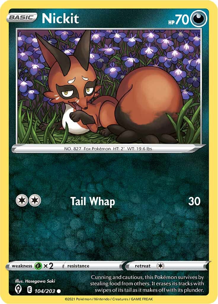 Nickit (104/203) [Sword & Shield: Evolving Skies] - Pokémon - Card Brawlers | Quebec | Canada |