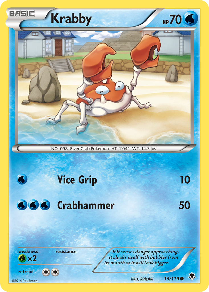Krabby (13/119) [XY: Phantom Forces] - Pokémon - Card Brawlers | Quebec | Canada |