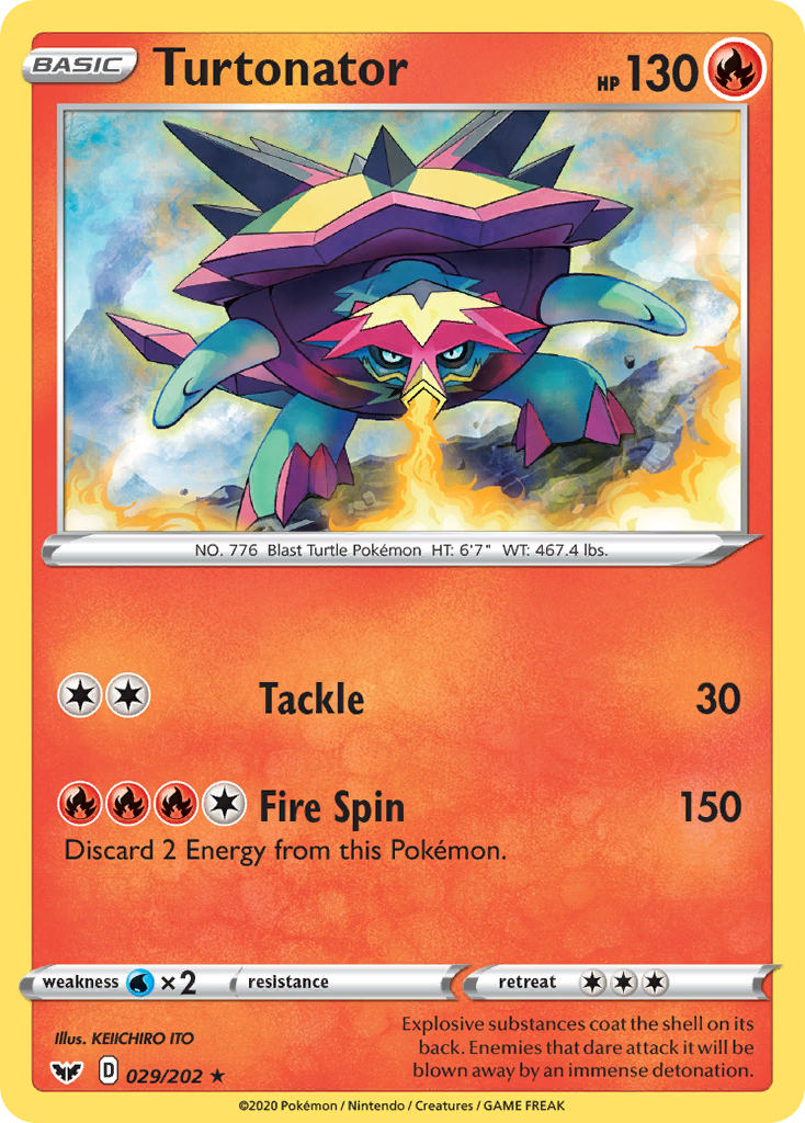 Turtonator (029/202) [Sword & Shield: Base Set] - Pokémon - Card Brawlers | Quebec | Canada |