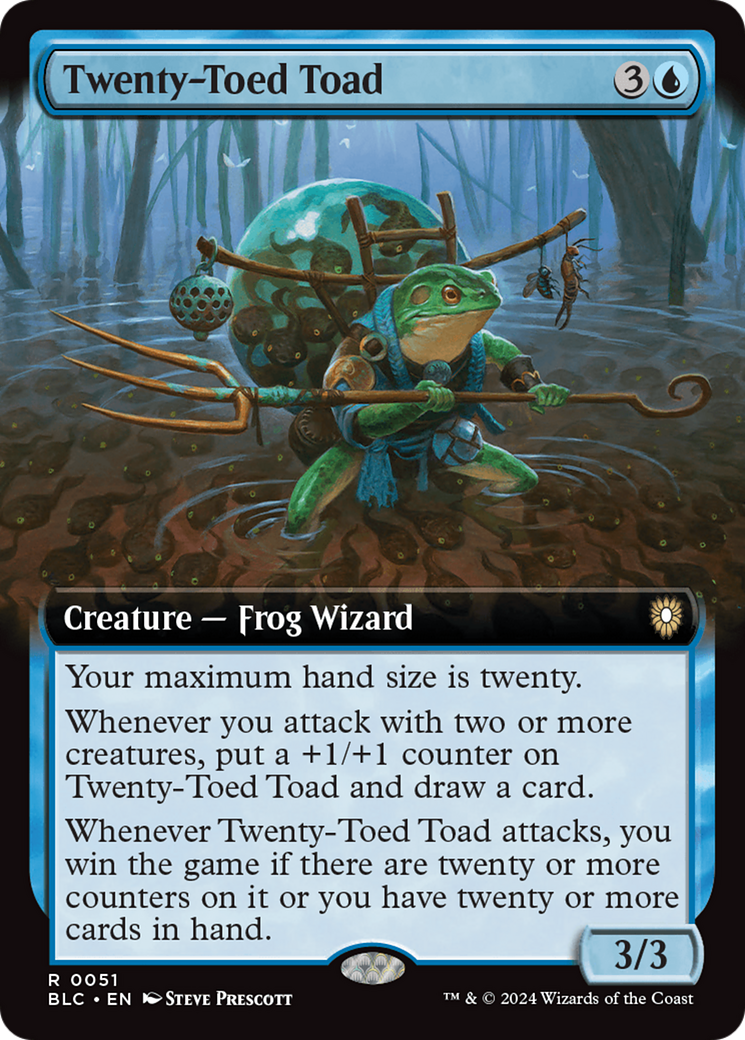Twenty-Toed Toad (Extended Art) [Bloomburrow Commander] - Magic: The Gathering - Card Brawlers | Quebec | Canada |