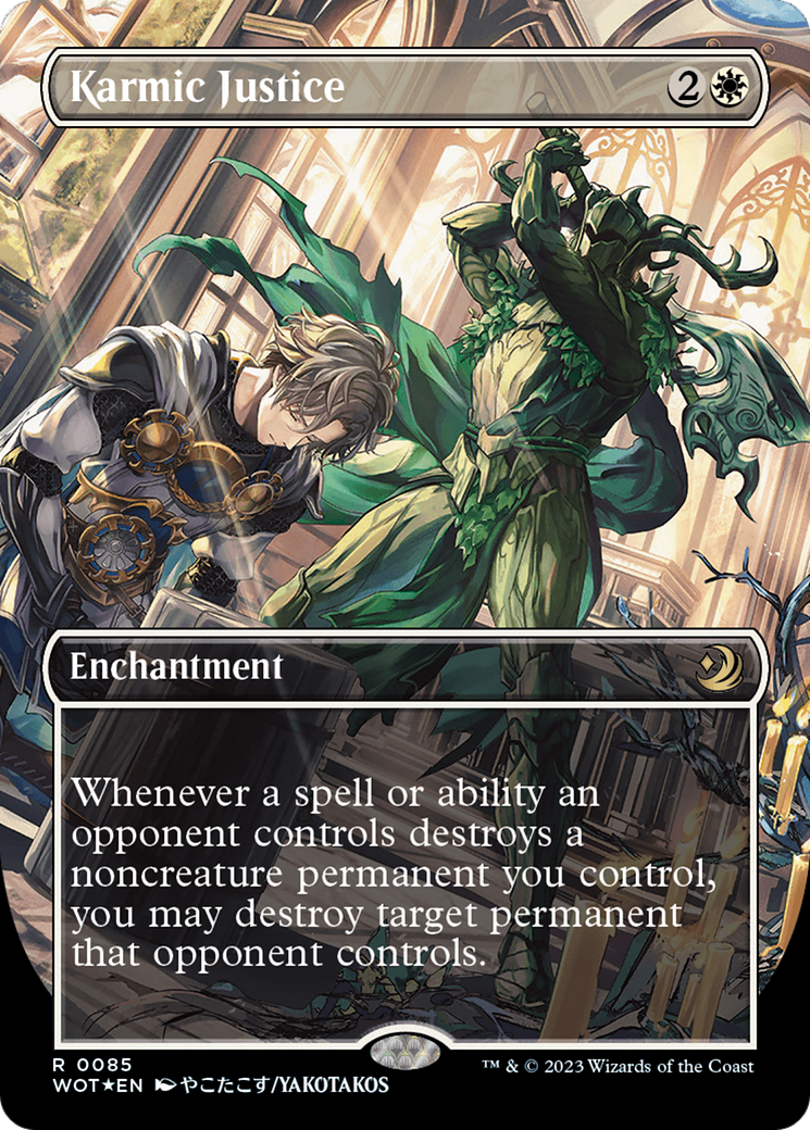 Karmic Justice (Anime Borderless) (Confetti Foil) [Wilds of Eldraine: Enchanting Tales] - Magic: The Gathering - Card Brawlers | Quebec | Canada |