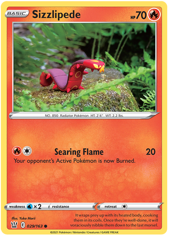 Sizzlipede (029/163) [Sword & Shield: Battle Styles] - Pokémon - Card Brawlers | Quebec | Canada |