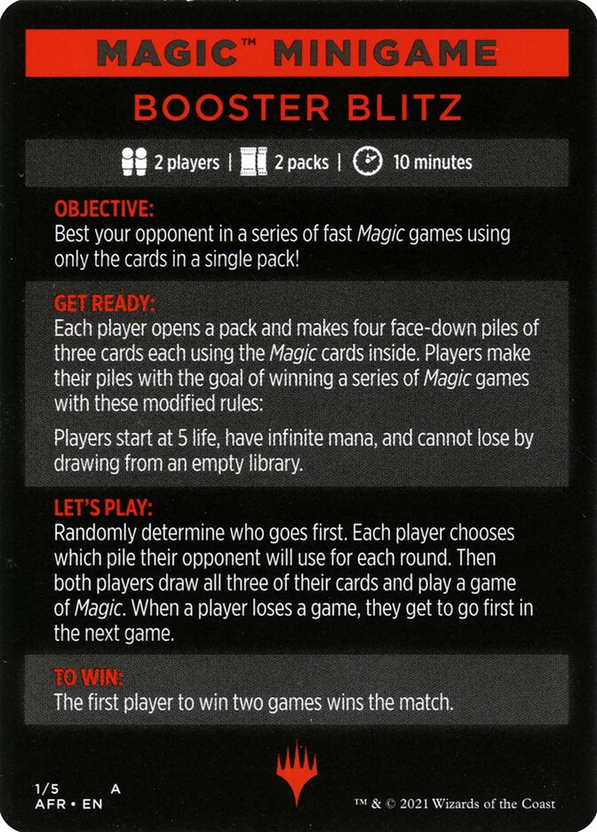 Booster Blitz (Magic Minigame) [Innistrad: Midnight Hunt Minigame] - Magic: The Gathering - Card Brawlers | Quebec | Canada |