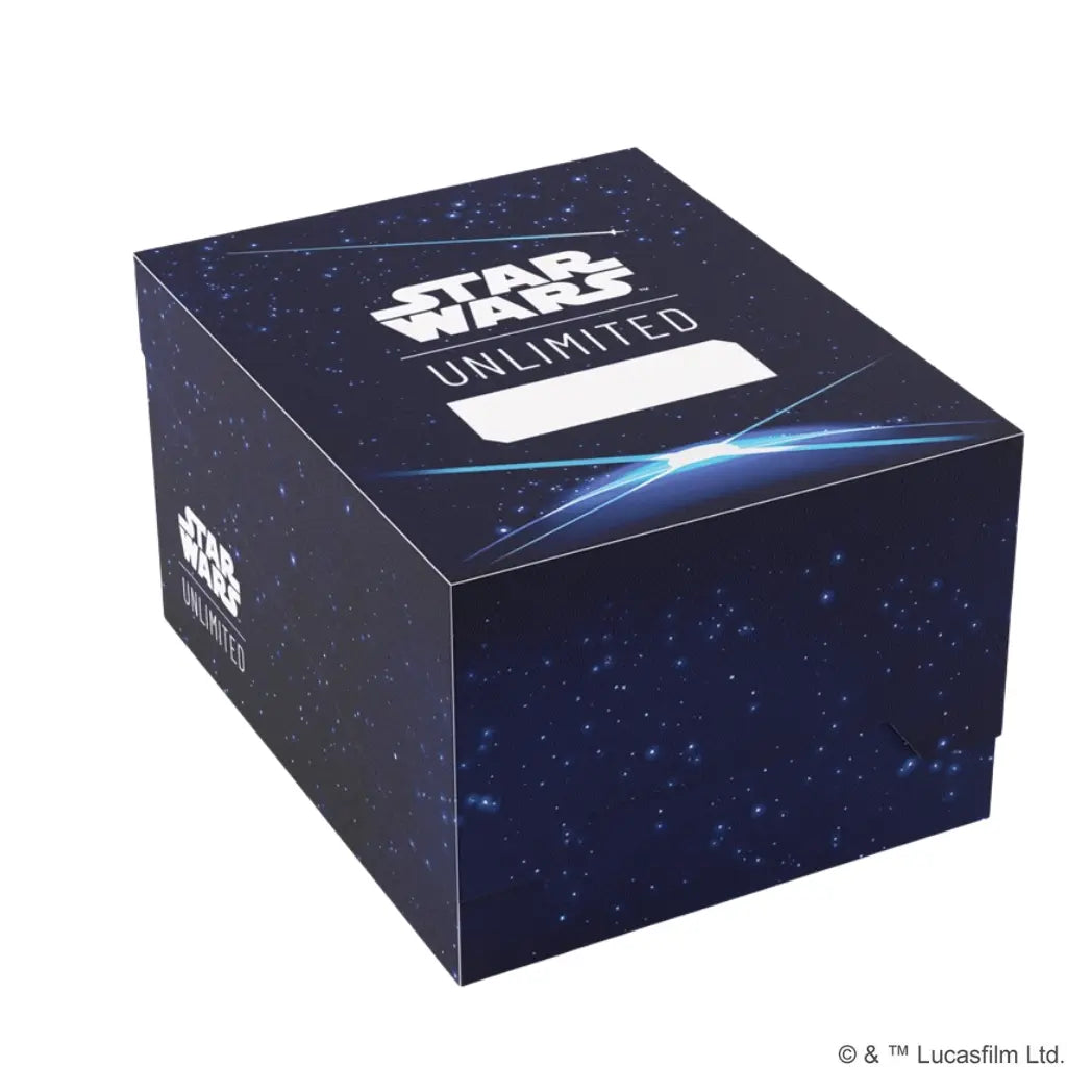 Twin Sun Soft Crate in Card Back Blue. The box features the logo over a dark blue starry space background with light blue lens flares
