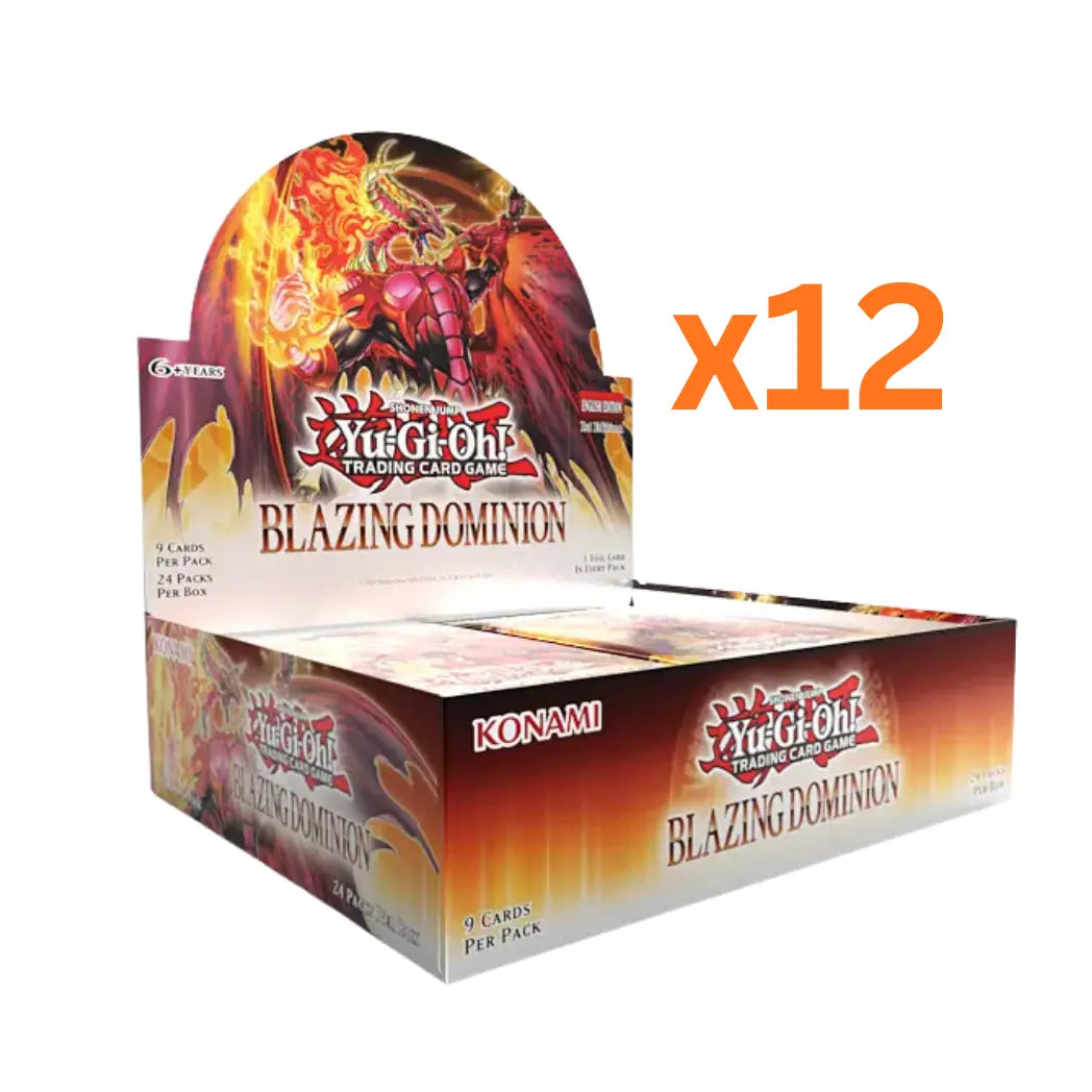 Yu-Gi-Oh Blazing Dominion Booster Case containing 12 booster boxes