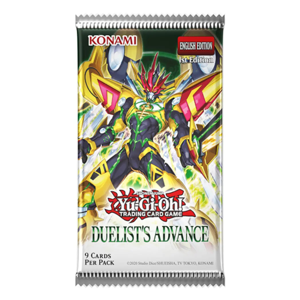 Yu-Gi-Oh! Duelist's Advance booster pack featuring Supreme King Z-ARC on a green, yellow, and white background