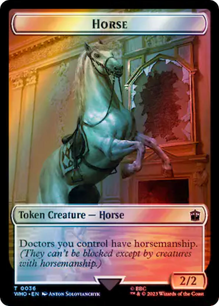 Horse // Food (0057) Double-Sided Token (Surge Foil) [Doctor Who Tokens] - Magic: The Gathering - Card Brawlers | Quebec | Canada |