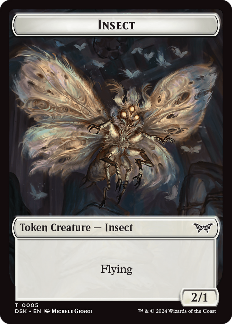 Insect (0005) // Manifest Double-Sided Token [Duskmourn: House of Horror Tokens] - Magic: The Gathering - Card Brawlers | Quebec | Canada |