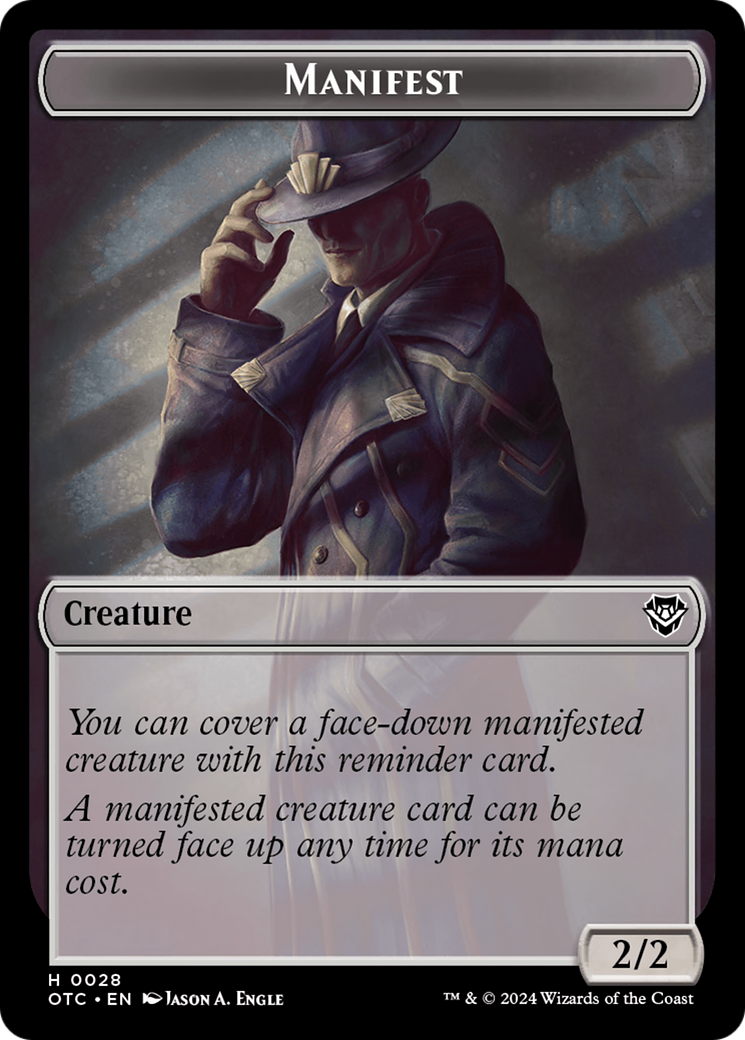 Thopter // Manifest Double-Sided Token [Outlaws of Thunder Junction Commander Tokens] - Magic: The Gathering - Card Brawlers | Quebec | Canada |