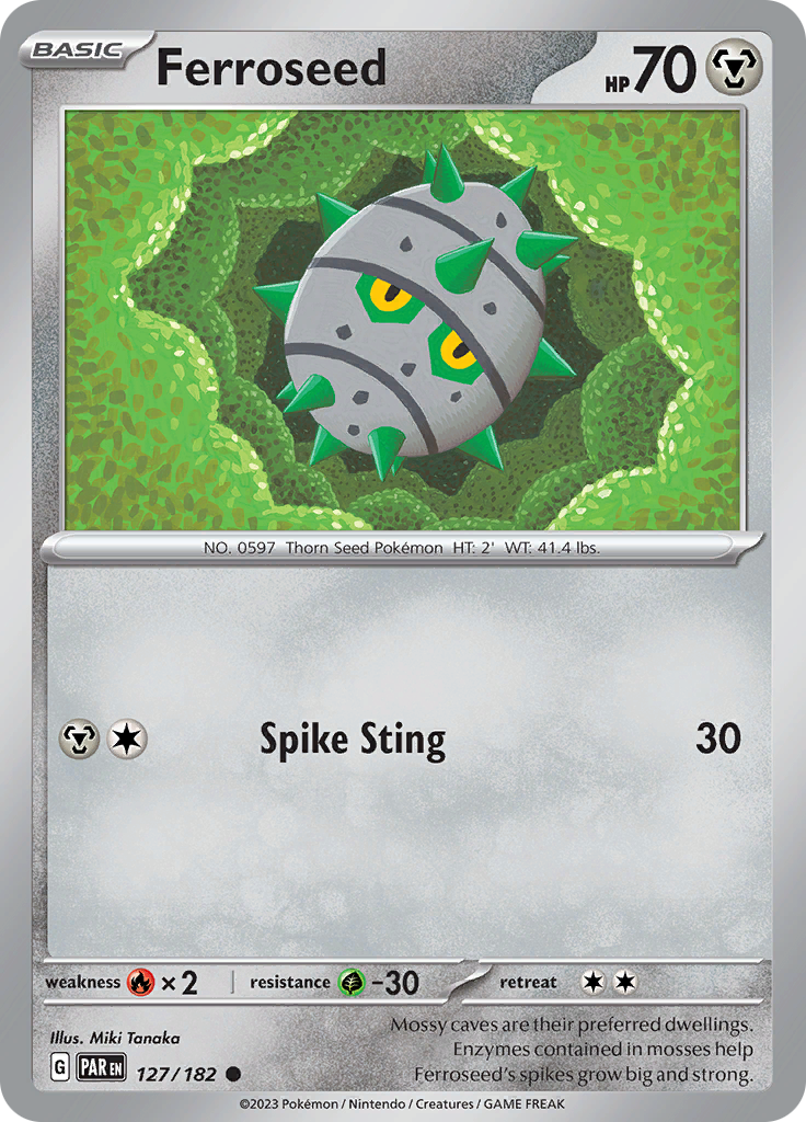 Ferroseed (127/182) [Scarlet & Violet: Paradox Rift] - Pokémon - Card Brawlers | Quebec | Canada |