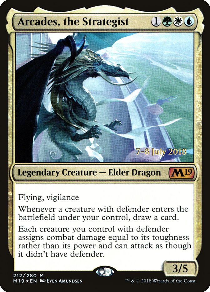 Arcades, the Strategist [Core Set 2019 Prerelease Promos] - Magic: The Gathering - Card Brawlers | Quebec | Canada |