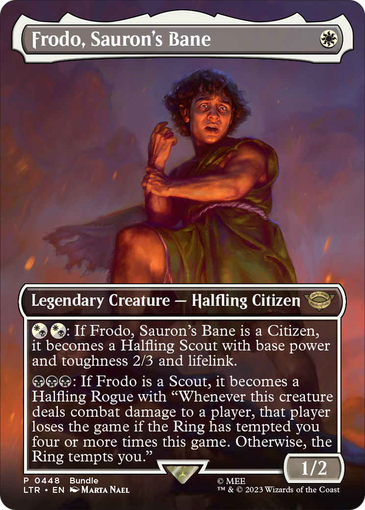 Frodo, Sauron's Bane (Borderless Alternate Art) [The Lord of the Rings: Tales of Middle-Earth] - Magic: The Gathering - Card Brawlers | Quebec | Canada |