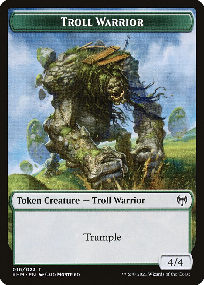 Elf Warrior // Troll Warrior Double-Sided Token [Kaldheim Tokens] - Magic: The Gathering - Card Brawlers | Quebec | Canada |