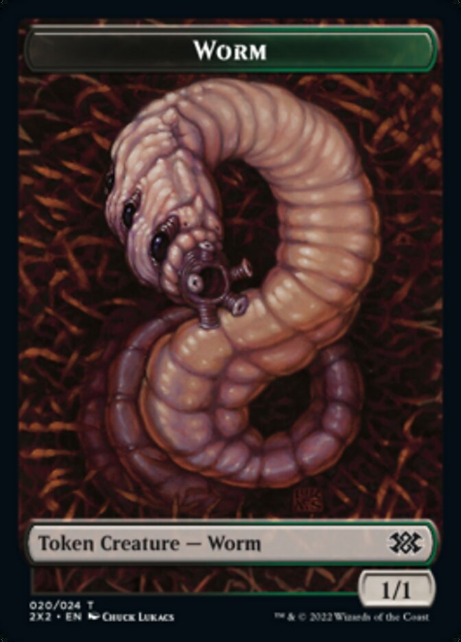 Worm // Knight Double-Sided Token [Double Masters 2022 Tokens] - Magic: The Gathering - Card Brawlers | Quebec | Canada |