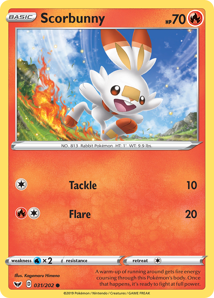 Scorbunny (031/202) [Sword & Shield: Base Set] - Pokémon - Card Brawlers | Quebec | Canada |