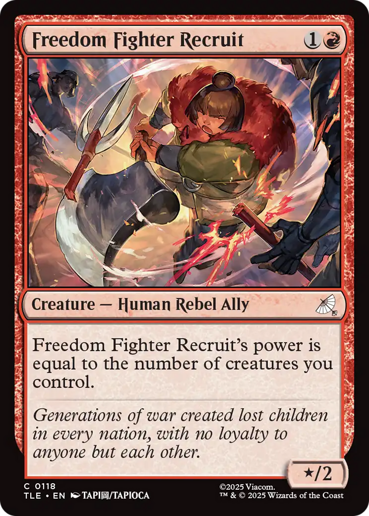 Freedom Fighter Recruit [Avatar: The Last Airbender: Eternal-Legal] - Magic: The Gathering - Card Brawlers | Quebec | Canada |