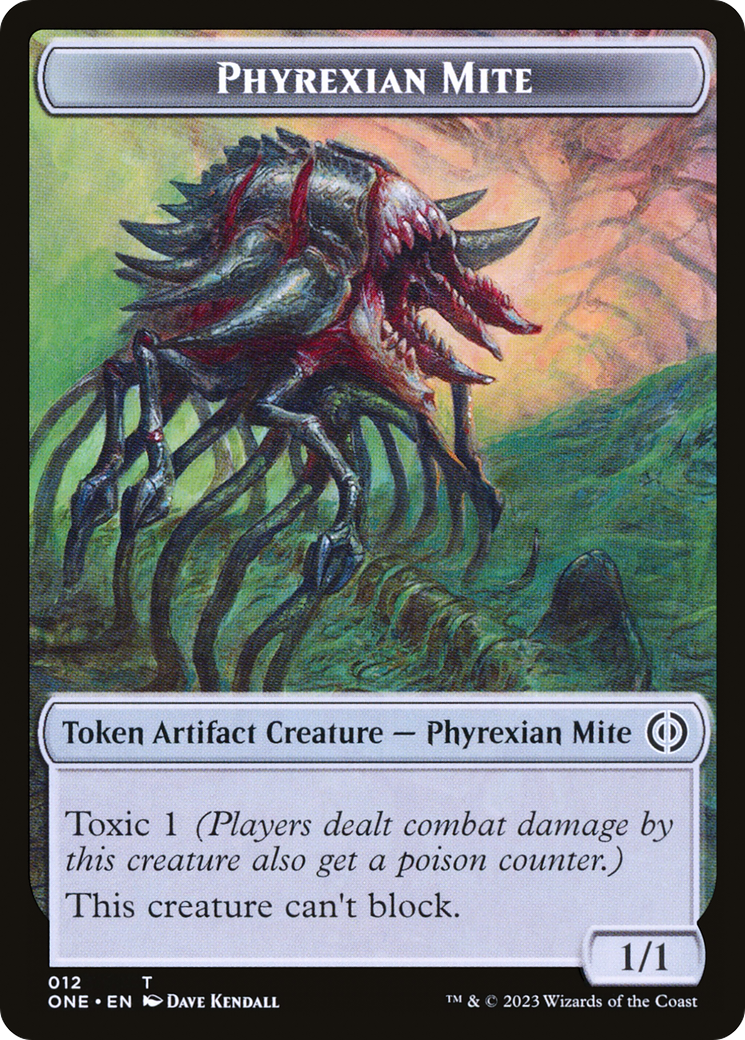 Phyrexian Mite (012) // Drone Double-Sided Token [Phyrexia: All Will Be One Tokens] - Magic: The Gathering - Card Brawlers | Quebec | Canada |