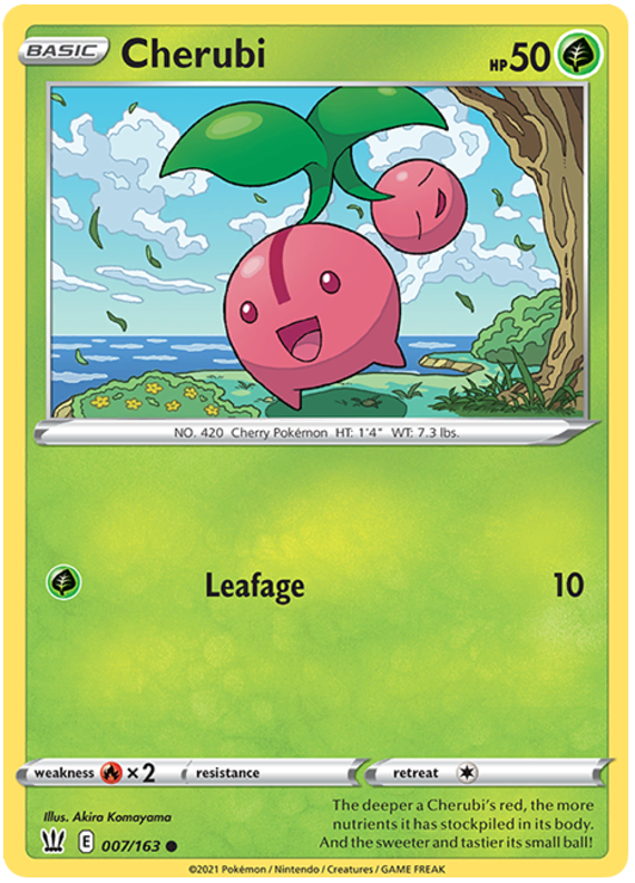 Cherubi (007/163) [Sword & Shield: Battle Styles] - Pokémon - Card Brawlers | Quebec | Canada |