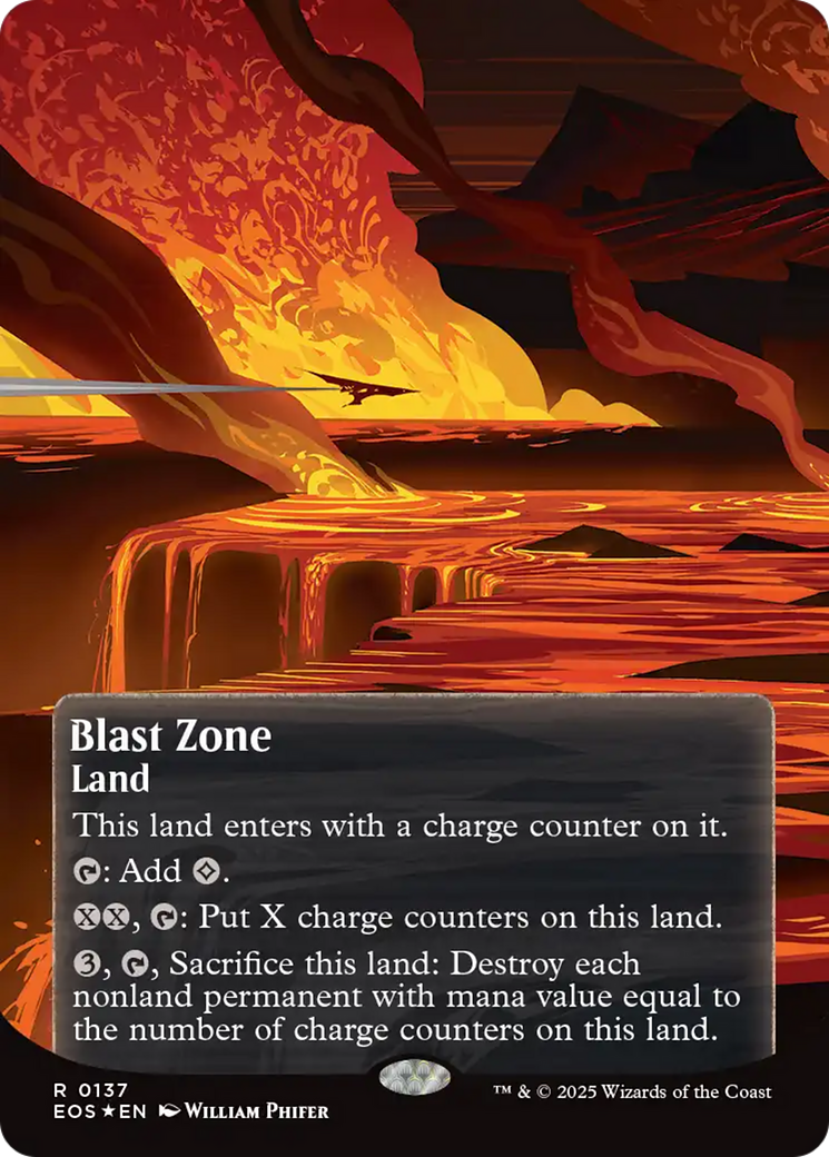 Blast Zone (0137) (Borderless) (Galaxy Foil) [Edge of Eternities: Stellar Sights] - Magic: The Gathering - Card Brawlers | Quebec | Canada |