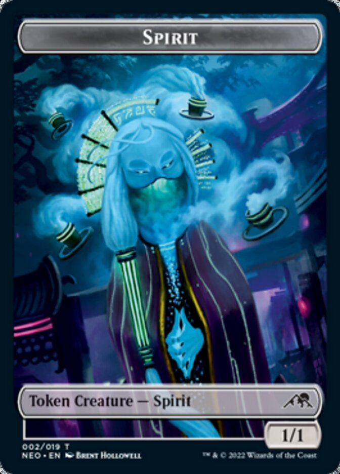 Spirit (002) // Kaito Shizuki Emblem Double-Sided Token [Kamigawa: Neon Dynasty Tokens] - Magic: The Gathering - Card Brawlers | Quebec | Canada |