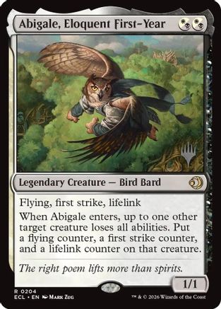 Abigale, Eloquent First-Year (PPECL-204) - Promo Pack: Lorwyn Eclipsed Foil - Card Brawlers